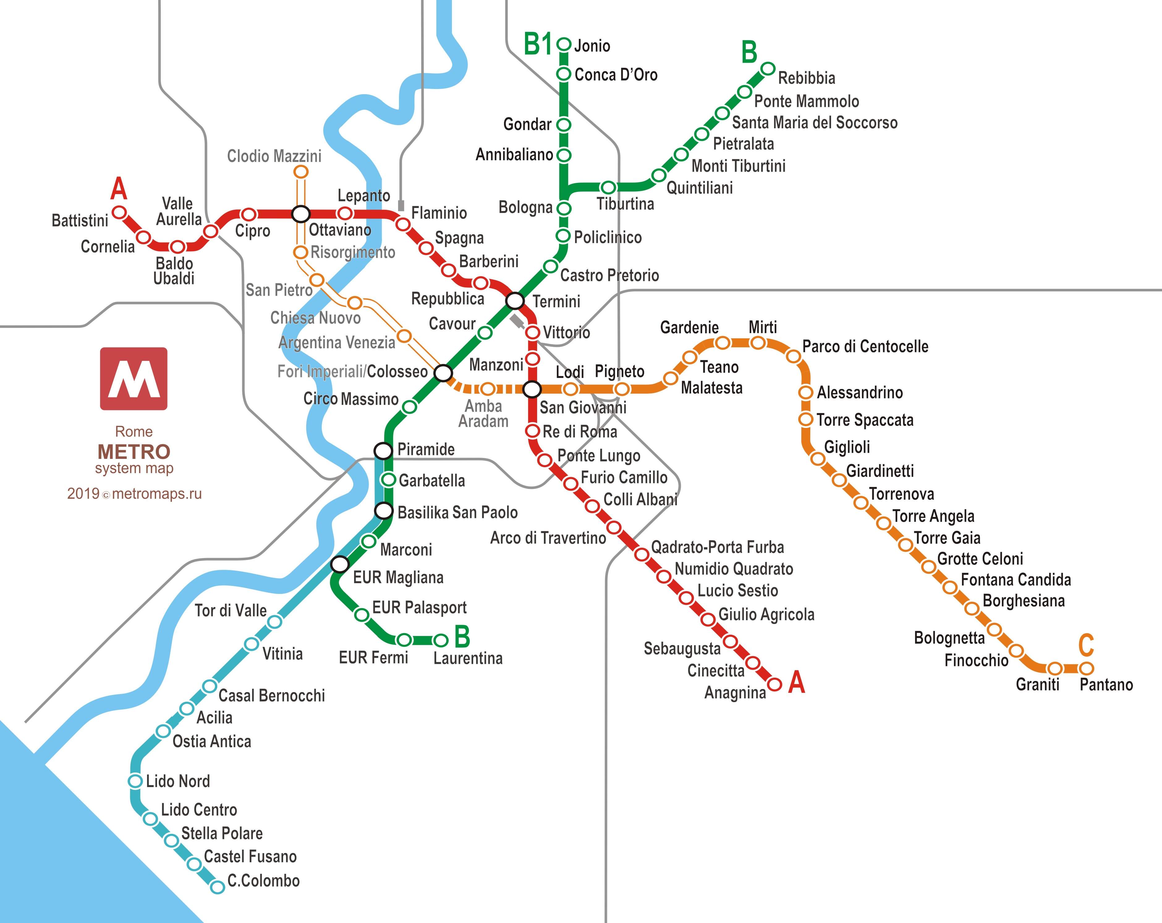 metro travel in rome